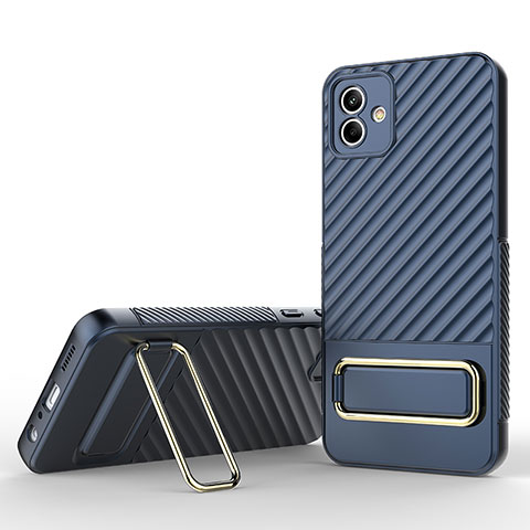 Coque Ultra Fine Silicone Souple Housse Etui avec Support KC1 pour Samsung Galaxy A04 4G Bleu