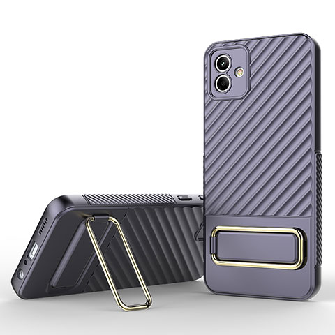 Coque Ultra Fine Silicone Souple Housse Etui avec Support KC1 pour Samsung Galaxy A04 4G Violet Clair