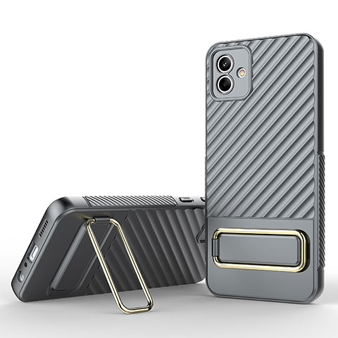 Coque Ultra Fine Silicone Souple Housse Etui avec Support KC1 pour Samsung Galaxy A04E Gris