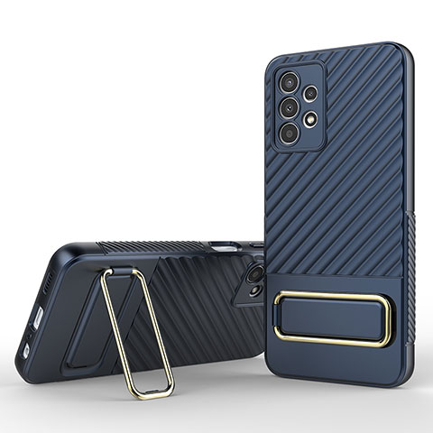 Coque Ultra Fine Silicone Souple Housse Etui avec Support KC1 pour Samsung Galaxy A13 4G Bleu