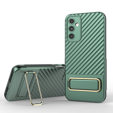 Coque Ultra Fine Silicone Souple Housse Etui avec Support KC1 pour Samsung Galaxy A14 5G Vert