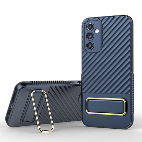 Coque Ultra Fine Silicone Souple Housse Etui avec Support KC1 pour Samsung Galaxy Jump3 5G Bleu