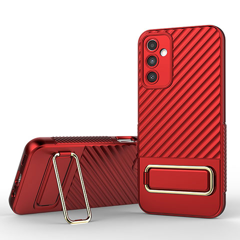 Coque Ultra Fine Silicone Souple Housse Etui avec Support KC1 pour Samsung Galaxy Jump3 5G Rouge