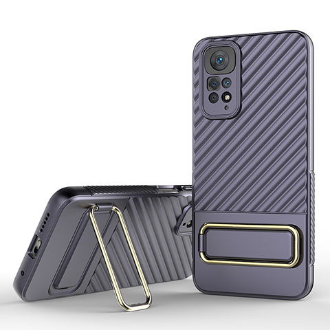 Coque Ultra Fine Silicone Souple Housse Etui avec Support KC1 pour Xiaomi Redmi Note 11 4G (2022) Violet Clair