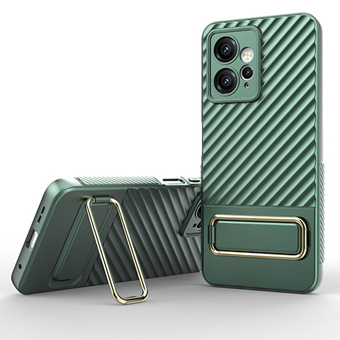 Coque Ultra Fine Silicone Souple Housse Etui avec Support KC1 pour Xiaomi Redmi Note 12 4G Vert