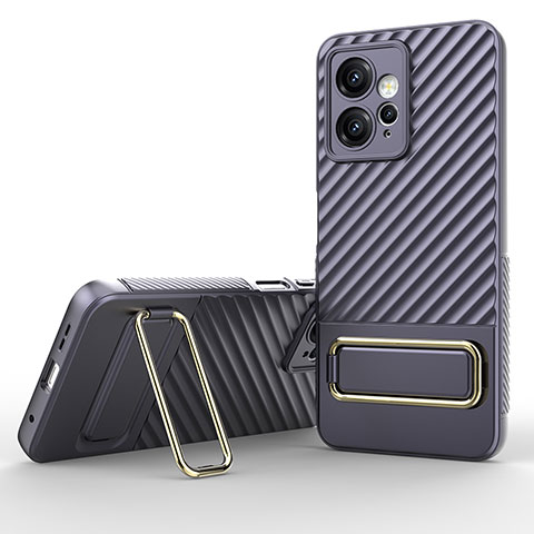 Coque Ultra Fine Silicone Souple Housse Etui avec Support KC1 pour Xiaomi Redmi Note 12 4G Violet Clair