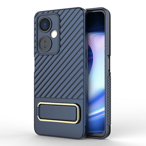 Coque Ultra Fine Silicone Souple Housse Etui avec Support KC2 pour OnePlus Nord CE 3 Lite 5G Bleu