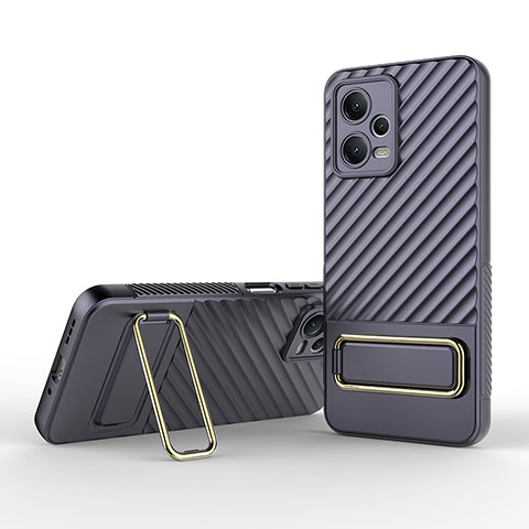 Coque Ultra Fine Silicone Souple Housse Etui avec Support KC2 pour Xiaomi Poco X5 5G Violet Clair