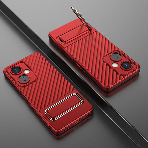 Coque Ultra Fine Silicone Souple Housse Etui avec Support KC3 pour OnePlus Nord N30 5G Rouge