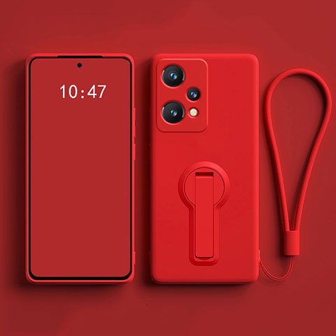 Coque Ultra Fine Silicone Souple Housse Etui avec Support pour OnePlus Nord CE 2 Lite 5G Rouge