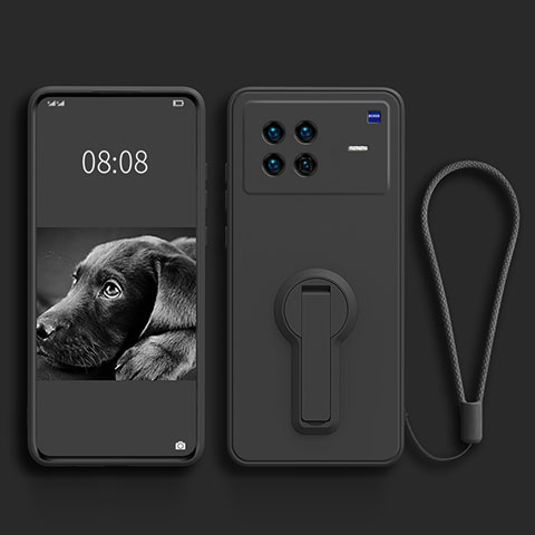 Coque Ultra Fine Silicone Souple Housse Etui avec Support pour Vivo X Note Noir