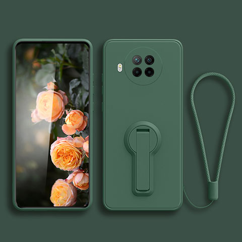 Coque Ultra Fine Silicone Souple Housse Etui avec Support pour Xiaomi Mi 10i 5G Vert Nuit