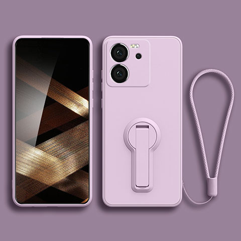 Coque Ultra Fine Silicone Souple Housse Etui avec Support pour Xiaomi Mi 13T 5G Violet Clair