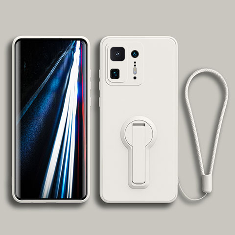 Coque Ultra Fine Silicone Souple Housse Etui avec Support pour Xiaomi Mi Mix 4 5G Blanc