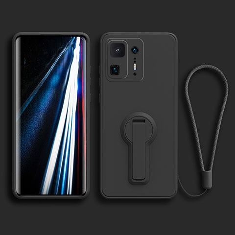 Coque Ultra Fine Silicone Souple Housse Etui avec Support pour Xiaomi Mi Mix 4 5G Noir