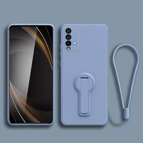 Coque Ultra Fine Silicone Souple Housse Etui avec Support pour Xiaomi Redmi 9 Power Gris Lavende