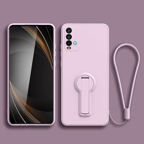 Coque Ultra Fine Silicone Souple Housse Etui avec Support pour Xiaomi Redmi 9 Power Violet Clair