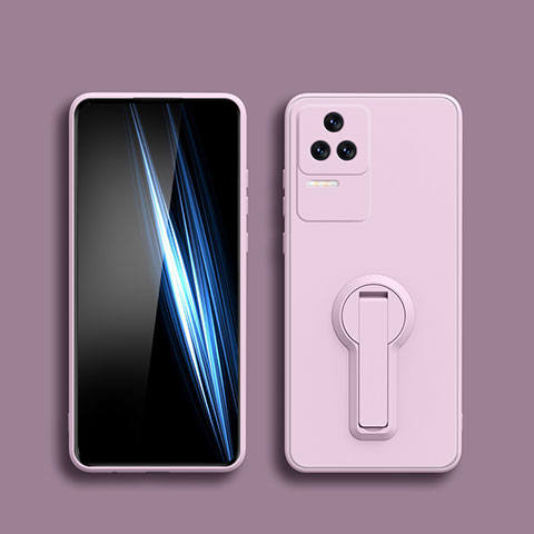 Coque Ultra Fine Silicone Souple Housse Etui avec Support pour Xiaomi Redmi K40S 5G Violet Clair