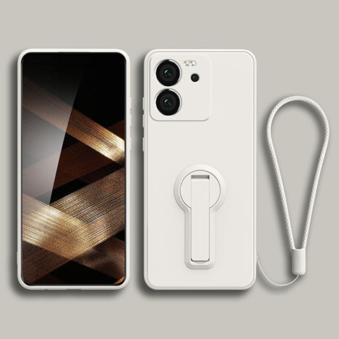 Coque Ultra Fine Silicone Souple Housse Etui avec Support pour Xiaomi Redmi K60 Ultra 5G Blanc