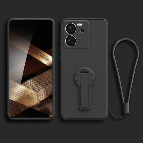 Coque Ultra Fine Silicone Souple Housse Etui avec Support pour Xiaomi Redmi K60 Ultra 5G Noir