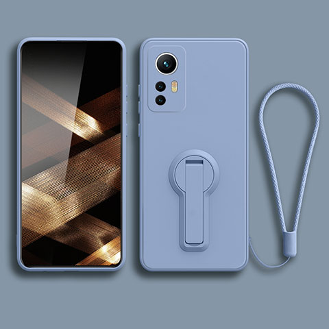 Coque Ultra Fine Silicone Souple Housse Etui avec Support pour Xiaomi Redmi Note 12S Bleu Ciel