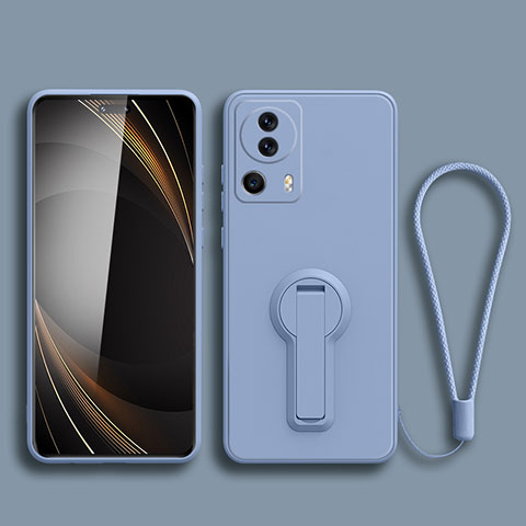 Coque Ultra Fine Silicone Souple Housse Etui avec Support S01 pour Xiaomi Civi 2 5G Gris Lavende