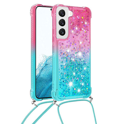 Coque Ultra Fine Silicone Souple Housse Etui Degrade Y01B pour Samsung Galaxy S21 5G Cyan