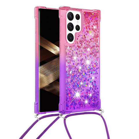 Coque Ultra Fine Silicone Souple Housse Etui Degrade Y01B pour Samsung Galaxy S24 Ultra 5G Violet