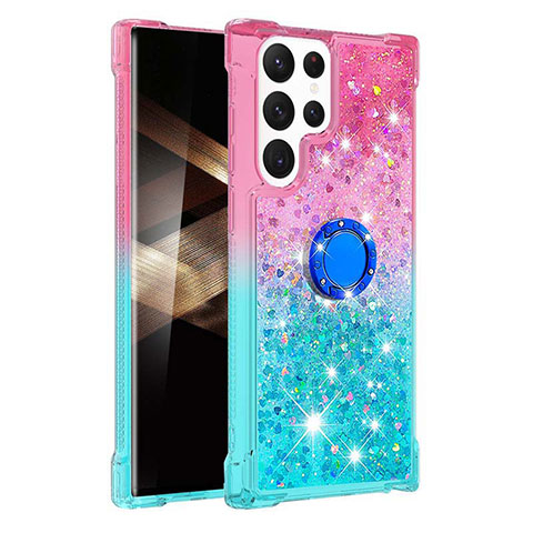 Coque Ultra Fine Silicone Souple Housse Etui Degrade Y04B pour Samsung Galaxy S24 Ultra 5G Cyan