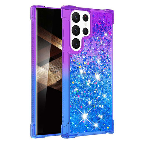 Coque Ultra Fine Silicone Souple Housse Etui Degrade Y05B pour Samsung Galaxy S24 Ultra 5G Bleu