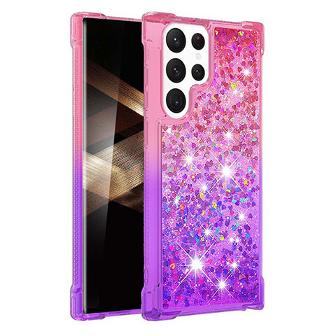 Coque Ultra Fine Silicone Souple Housse Etui Degrade Y05B pour Samsung Galaxy S24 Ultra 5G Violet