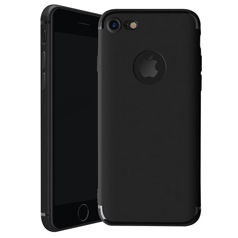 Coque Ultra Fine Silicone Souple Housse Etui H01 pour Apple iPhone 7 Noir