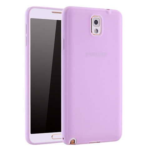 Coque Ultra Fine Silicone Souple Housse Etui S01 pour Samsung Galaxy Note 3 N9000 Violet