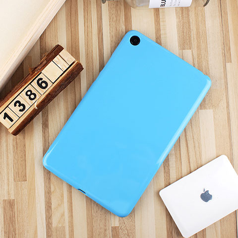 Coque Ultra Fine Silicone Souple Housse Etui S01 pour Xiaomi Mi Pad 4 Plus 10.1 Bleu Ciel