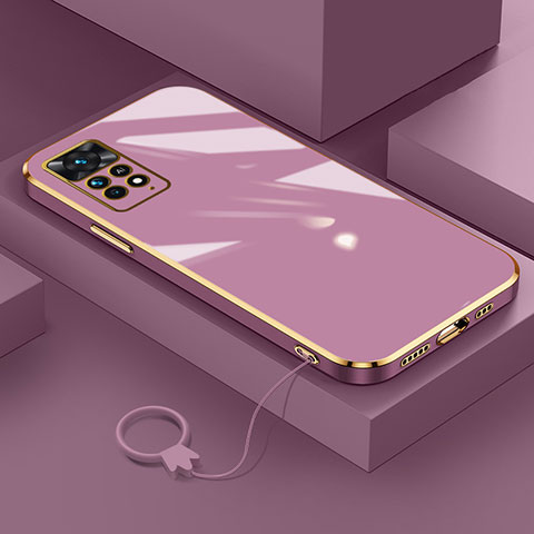Coque Ultra Fine Silicone Souple Housse Etui S01 pour Xiaomi Redmi Note 11 Pro 4G Violet