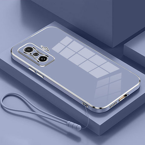 Coque Ultra Fine Silicone Souple Housse Etui S02 pour Xiaomi Redmi K50 Gaming 5G Gris Lavende