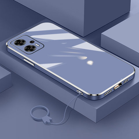 Coque Ultra Fine Silicone Souple Housse Etui S02 pour Xiaomi Redmi Note 11T Pro+ Plus 5G Gris Lavende