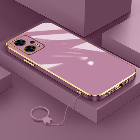 Coque Ultra Fine Silicone Souple Housse Etui S02 pour Xiaomi Redmi Note 11T Pro+ Plus 5G Violet