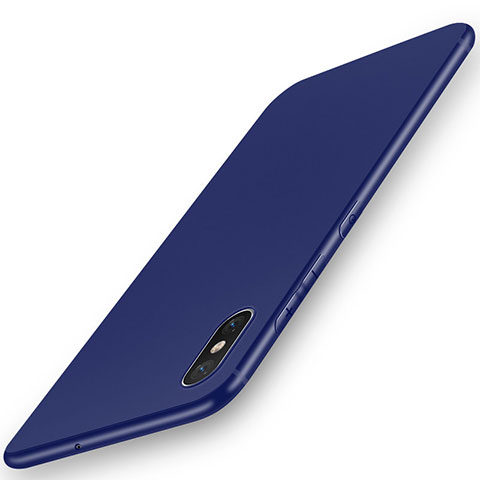 Coque Ultra Fine Silicone Souple Housse Etui S03 pour Xiaomi Mi 8 Pro Global Version Bleu