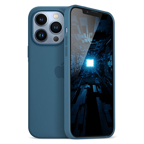 Coque Ultra Fine Silicone Souple Housse Etui S05 pour Apple iPhone 13 Pro Bleu