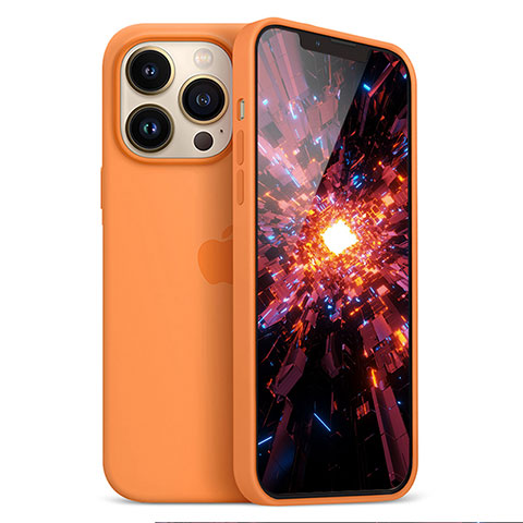 Coque Ultra Fine Silicone Souple Housse Etui S05 pour Apple iPhone 13 Pro Orange