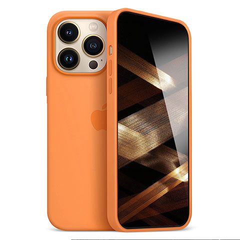 Coque Ultra Fine Silicone Souple Housse Etui S05 pour Apple iPhone 16 Pro Max Orange