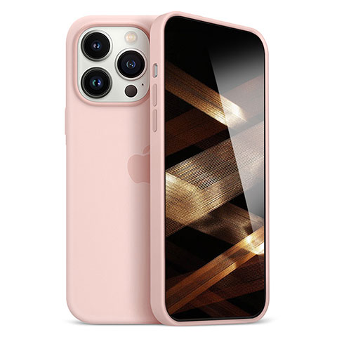 Coque Ultra Fine Silicone Souple Housse Etui S05 pour Apple iPhone 16 Pro Or Rose