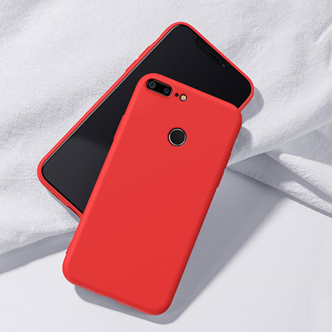 Coque Ultra Fine Silicone Souple Housse Etui S07 pour Huawei Honor 9 Lite Rouge