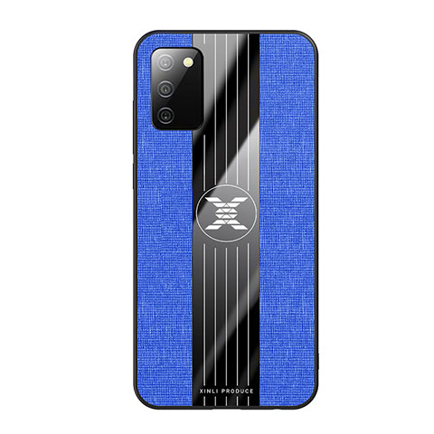 Coque Ultra Fine Silicone Souple Housse Etui X01L pour Samsung Galaxy A03s Bleu