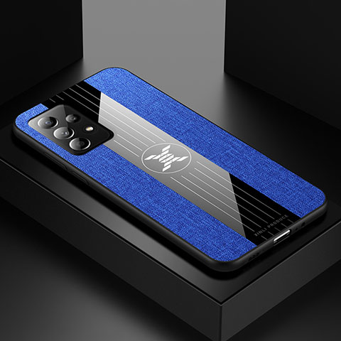 Coque Ultra Fine Silicone Souple Housse Etui X01L pour Samsung Galaxy A52 5G Bleu