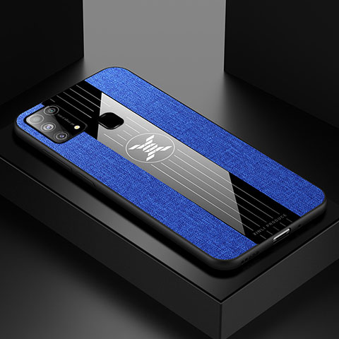 Coque Ultra Fine Silicone Souple Housse Etui X01L pour Samsung Galaxy M31 Prime Edition Bleu