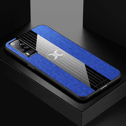 Coque Ultra Fine Silicone Souple Housse Etui X01L pour Vivo Y31 (2021) Bleu