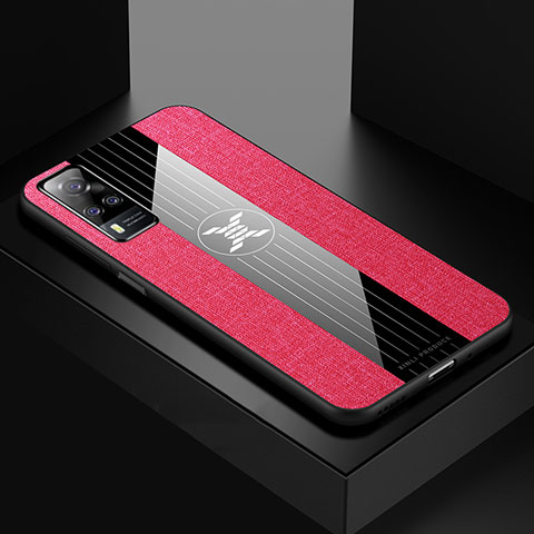 Coque Ultra Fine Silicone Souple Housse Etui X01L pour Vivo Y31 (2021) Rouge