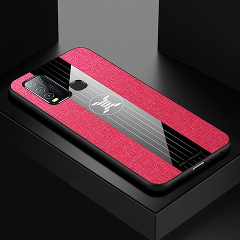 Coque Ultra Fine Silicone Souple Housse Etui X01L pour Vivo Y50 Rouge